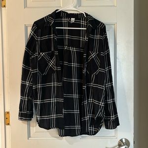 Divided plaid button up